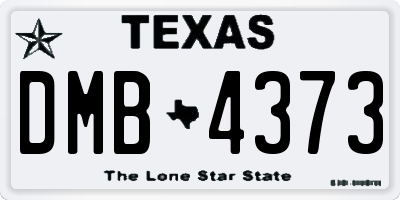 TX license plate DMB4373