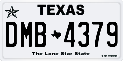 TX license plate DMB4379