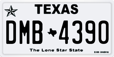TX license plate DMB4390