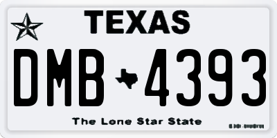 TX license plate DMB4393