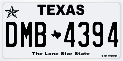 TX license plate DMB4394