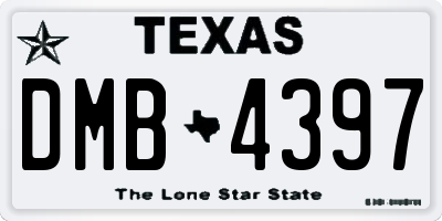 TX license plate DMB4397
