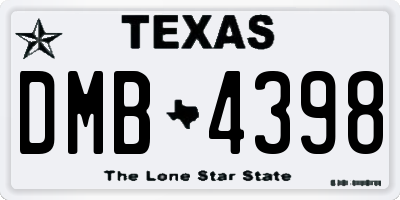 TX license plate DMB4398