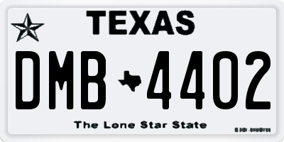 TX license plate DMB4402