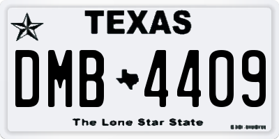 TX license plate DMB4409