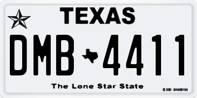 TX license plate DMB4411
