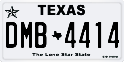 TX license plate DMB4414