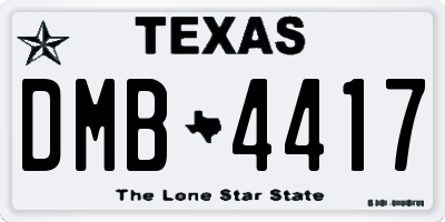 TX license plate DMB4417