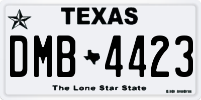 TX license plate DMB4423