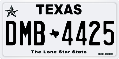 TX license plate DMB4425