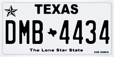 TX license plate DMB4434