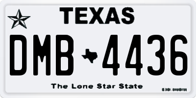 TX license plate DMB4436