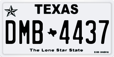 TX license plate DMB4437