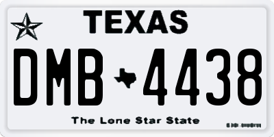 TX license plate DMB4438