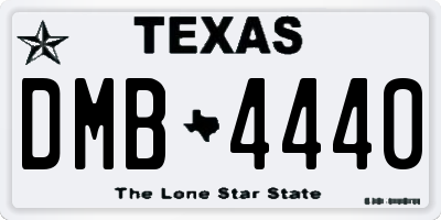 TX license plate DMB4440