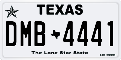 TX license plate DMB4441