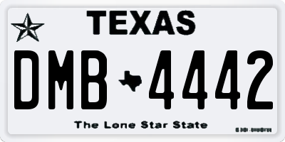 TX license plate DMB4442