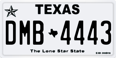 TX license plate DMB4443