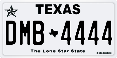 TX license plate DMB4444