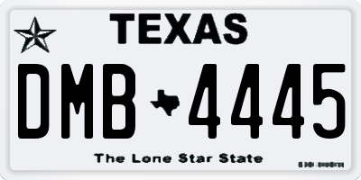 TX license plate DMB4445
