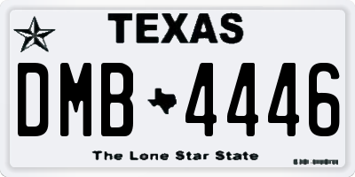 TX license plate DMB4446