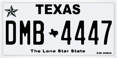 TX license plate DMB4447
