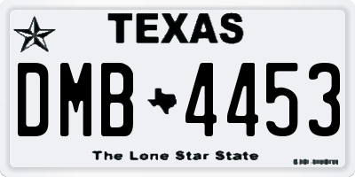 TX license plate DMB4453