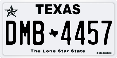 TX license plate DMB4457