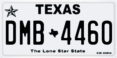 TX license plate DMB4460