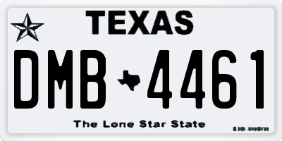 TX license plate DMB4461