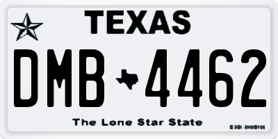 TX license plate DMB4462