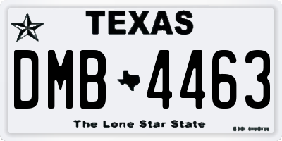 TX license plate DMB4463