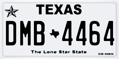 TX license plate DMB4464