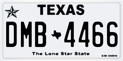 TX license plate DMB4466