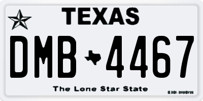TX license plate DMB4467