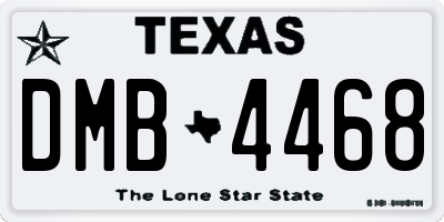 TX license plate DMB4468