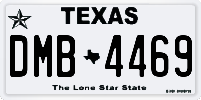 TX license plate DMB4469