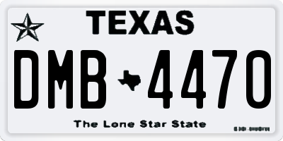TX license plate DMB4470
