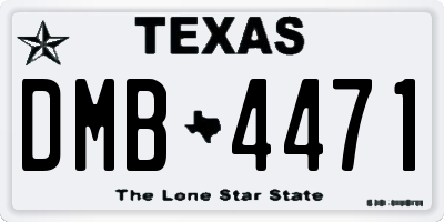 TX license plate DMB4471