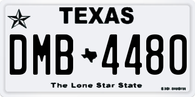 TX license plate DMB4480