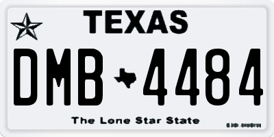 TX license plate DMB4484