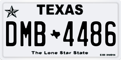 TX license plate DMB4486