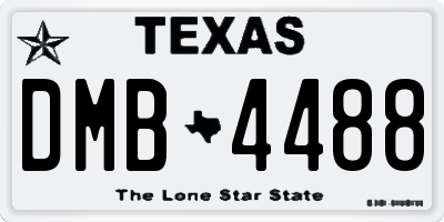 TX license plate DMB4488