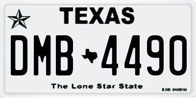 TX license plate DMB4490