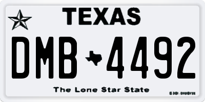 TX license plate DMB4492