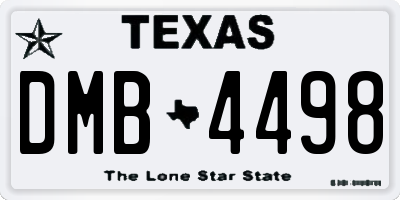TX license plate DMB4498