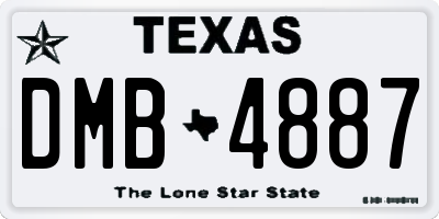 TX license plate DMB4887