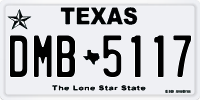 TX license plate DMB5117