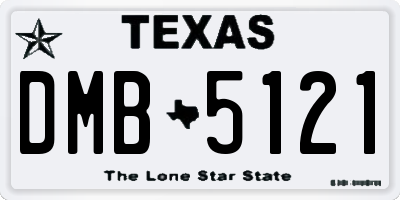 TX license plate DMB5121