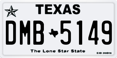 TX license plate DMB5149